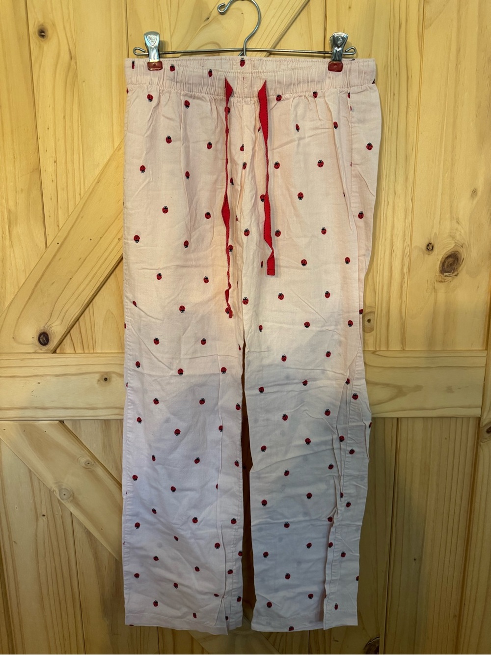 Old Navy Pink Lounge Pants with Red Ladybug Print